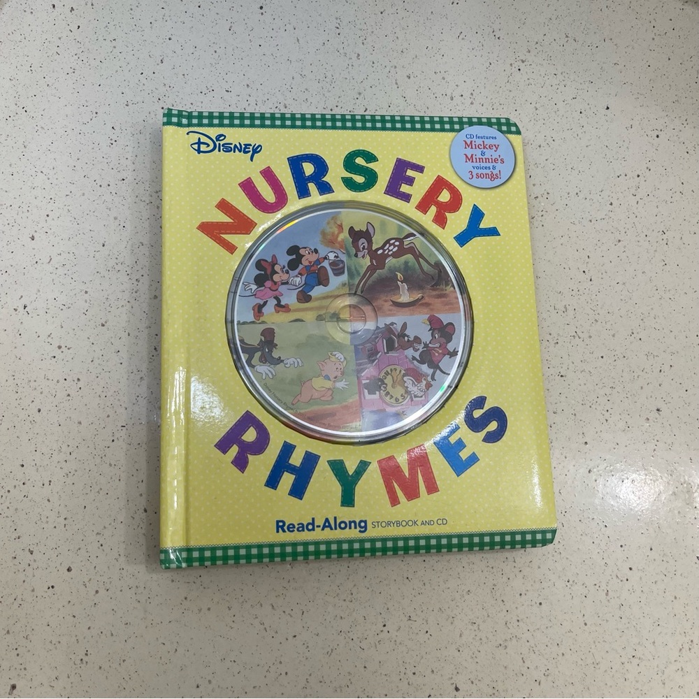 Disney Nursery Rhymes yellow hardback book cd sing along